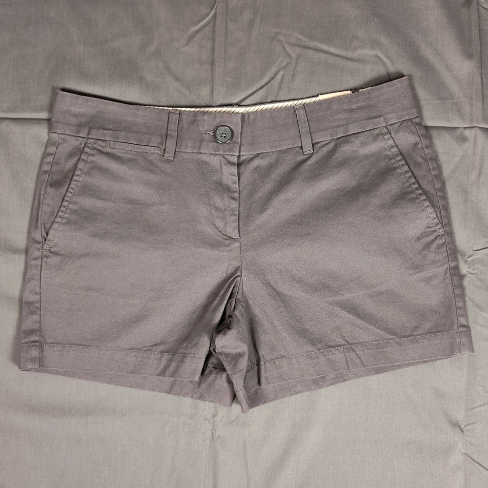 NWT Ann Taylor LOFT Womens Gray Cotton 4 Inch Inseam Chino Shorts Size 2